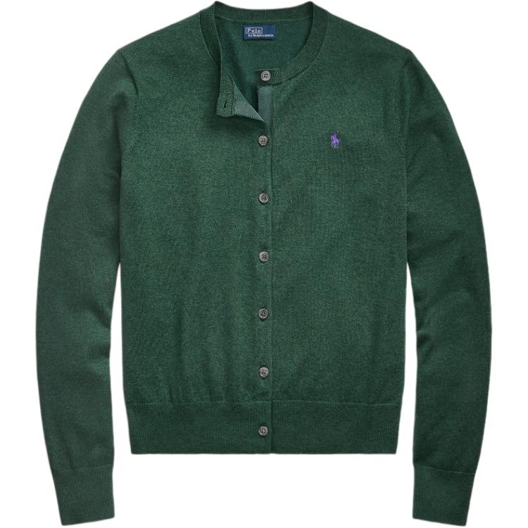 (Women) Polo Ralph Lauren FW24  Green Knit Cardigan with Pony Embroidery. WMPOSWENDW20308-300 圖 2