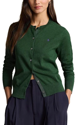 (Women) Polo Ralph Lauren FW24 Green Knit Cardigan with Pony Embroidery. WMPOSWENDW20308-300 Shop (Women) Polo Ralph Lauren FW24 Green Knit Cardigan with Pony Embroidery. WMPOSWENDW20308-300