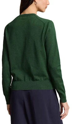(Women) Polo Ralph Lauren FW24 Green Knit Cardigan with Pony Embroidery. WMPOSWENDW20308-300 Purchase (Women) Polo Ralph Lauren FW24 Green Knit Cardigan with Pony Embroidery. WMPOSWENDW20308-300