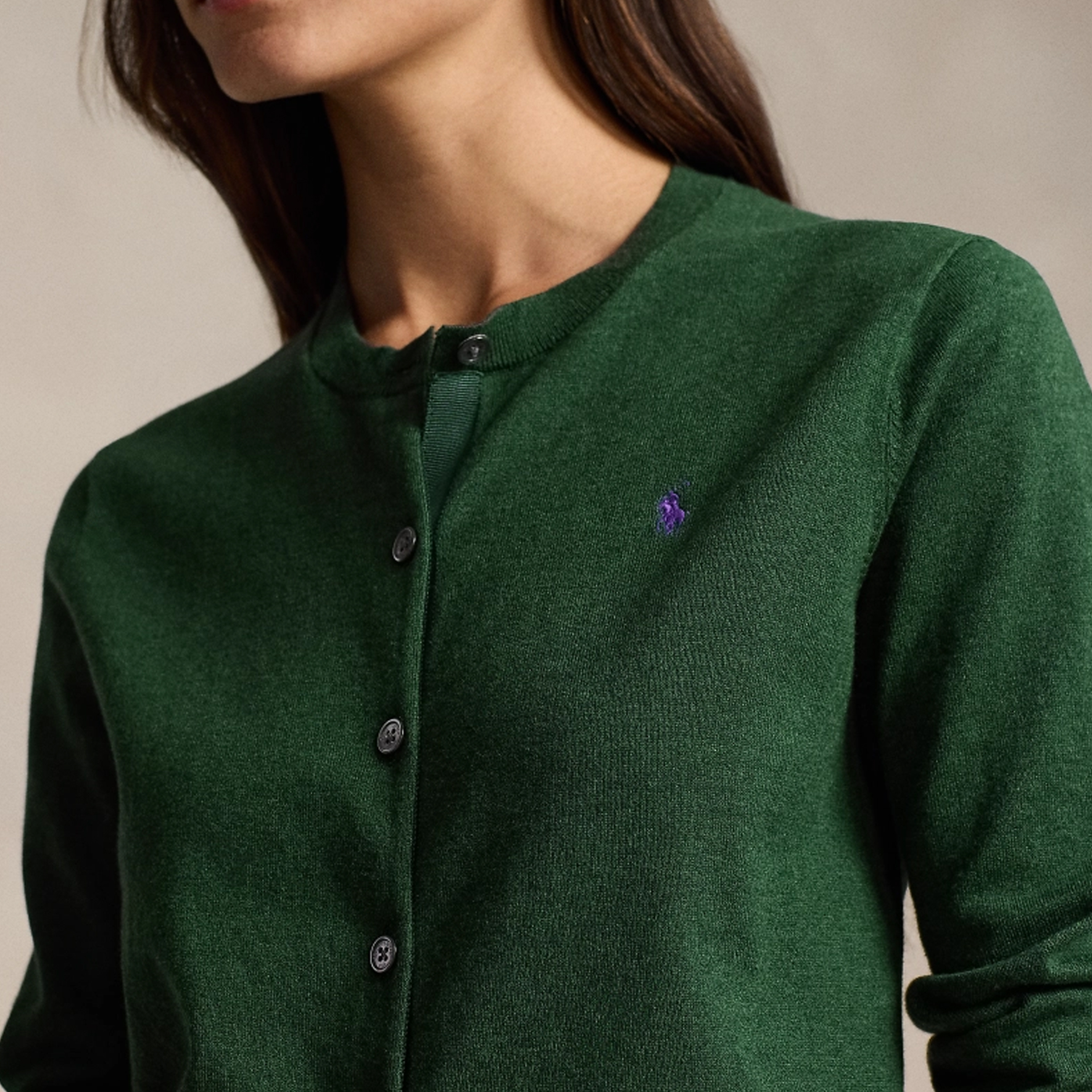 (Women) Polo Ralph Lauren FW24  Green Knit Cardigan with Pony Embroidery. WMPOSWENDW20308-300 圖 6