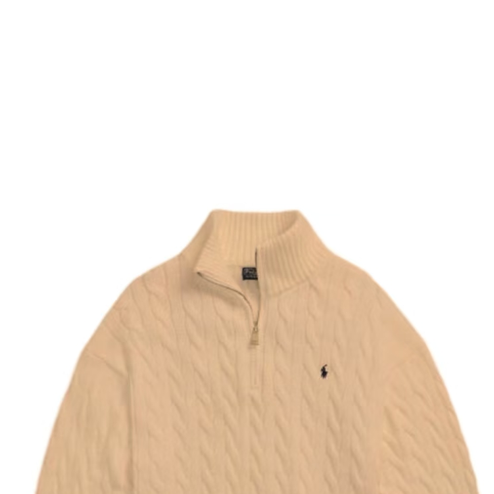 (Women) Polo Ralph Lauren FW24  Khaki Solid Pony Embroidered High-Neck Sweater. WMPOSWENC021113-260 圖 3