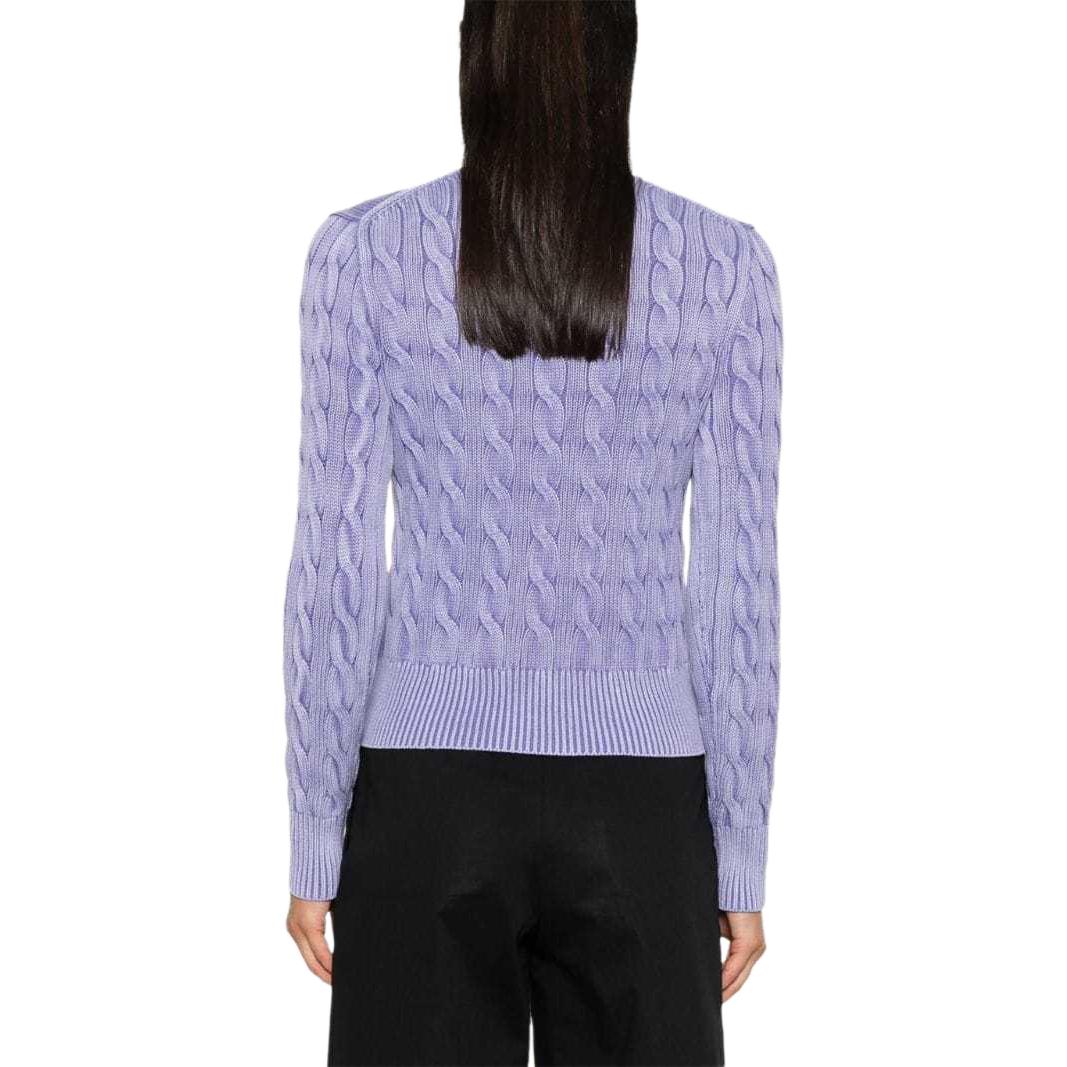 (Women) Polo Ralph Lauren FW24  Lavender Purple Logo Knit Slim Fit Sweater. 211955325-003 圖 4