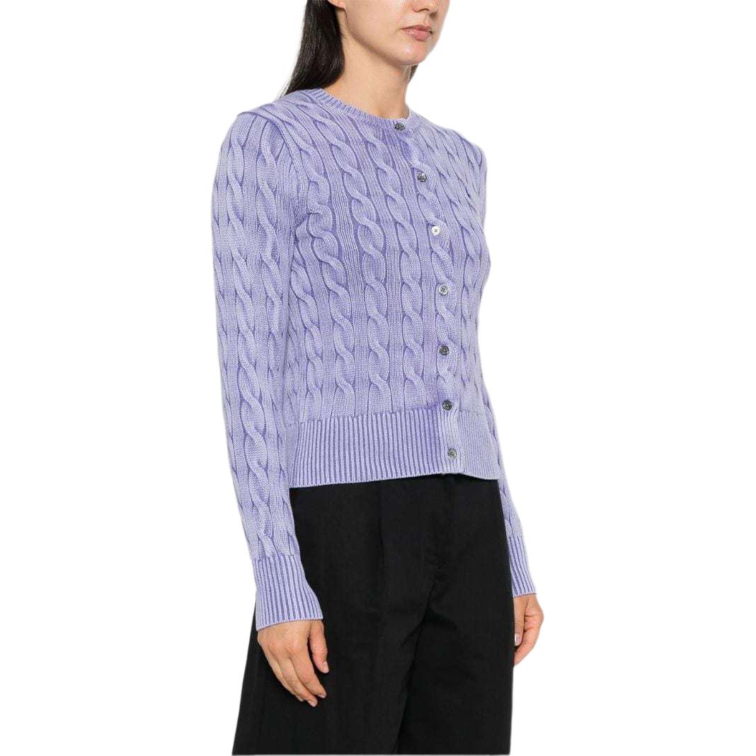 (Women) Polo Ralph Lauren FW24  Lavender Purple Logo Knit Slim Fit Sweater. 211955325-003 圖 5