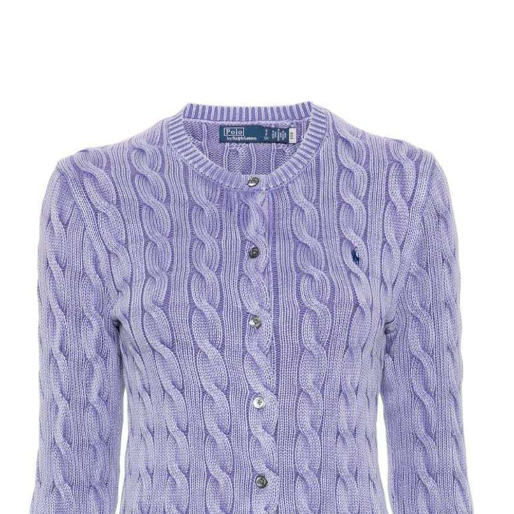 (Women) Polo Ralph Lauren FW24  Lavender Purple Logo Knit Slim Fit Sweater. 211955325-003 圖 6