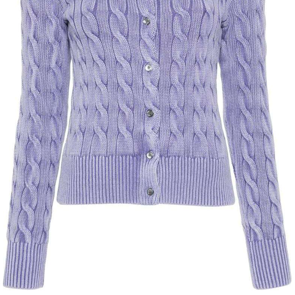 (Women) Polo Ralph Lauren FW24  Lavender Purple Logo Knit Slim Fit Sweater. 211955325-003 圖 7