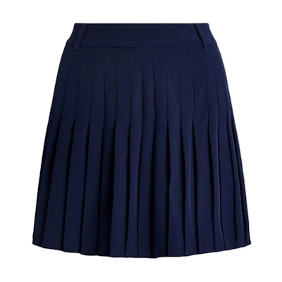 (Women) Polo Ralph Lauren FW24 Solid Pleated A-Line Casual Shorts Navy Blue WMXGSKTNDR20004-410