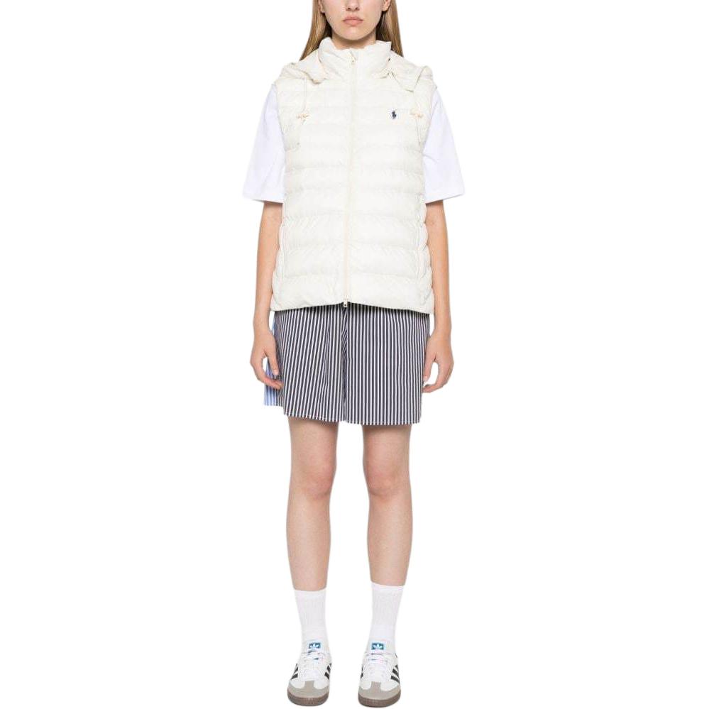 Lookbook (W) Polo Ralph Lauren FW24 白色拉鏈連帽馬甲刺繡Logo背心。 211958935