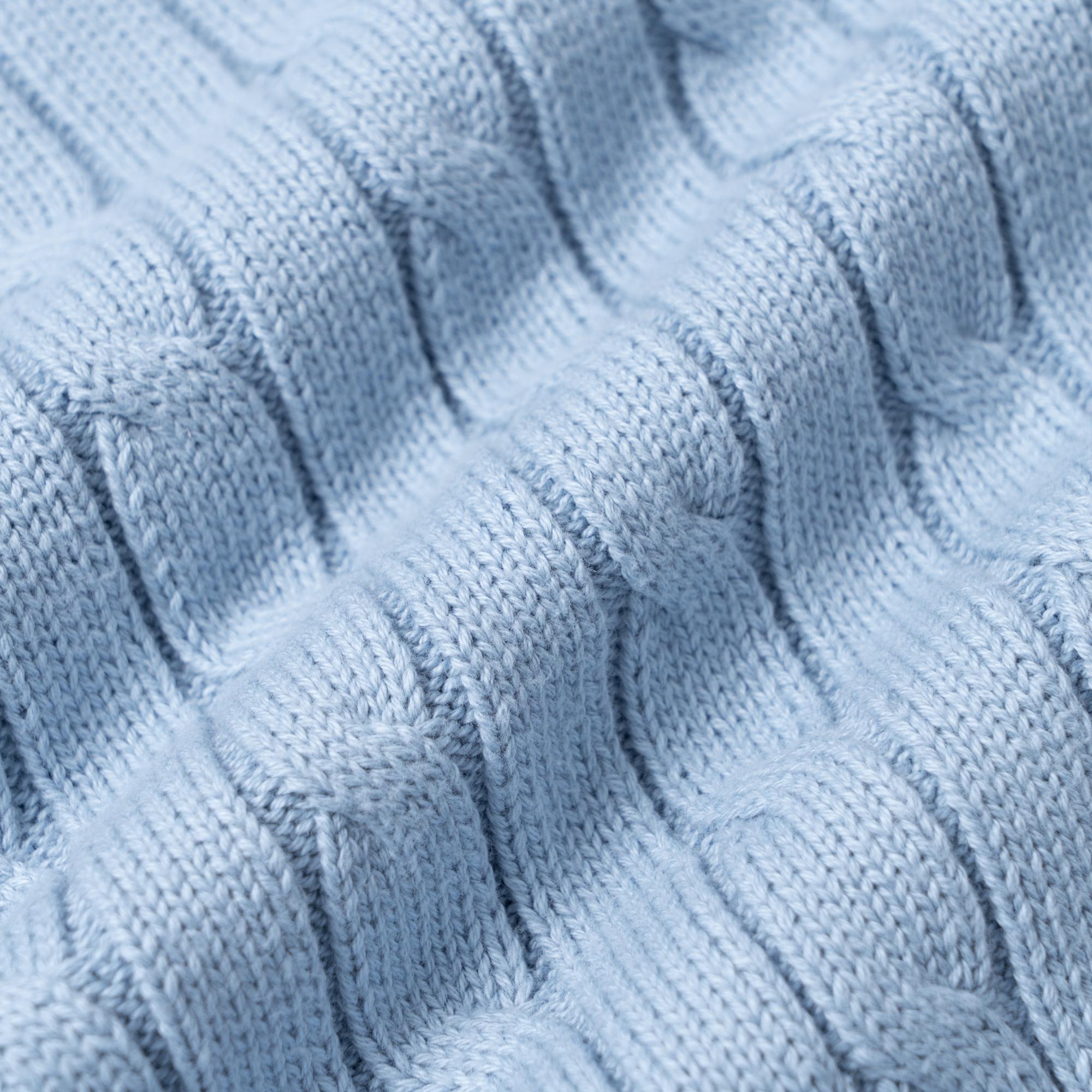 (Women) Polo Ralph Lauren FW24 Solid Logo V-Neck Knit Long Sleeve Sweater  Haze Blue 211570011-079 圖 7