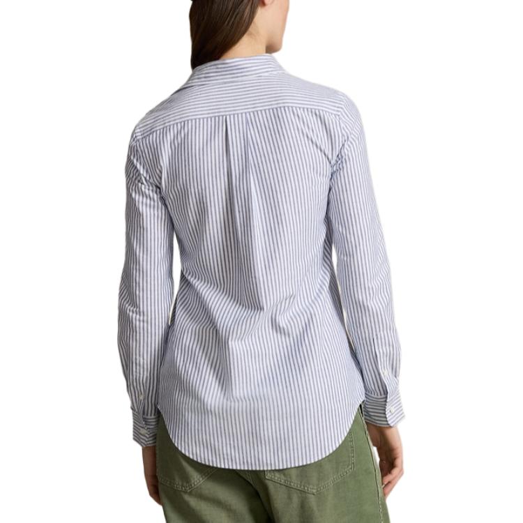 (Women) Polo Ralph Lauren FW24 Striped Slim-Fit Embroidered Pony Shirt Women White. WMPOSHTNDO20671-999 圖 5