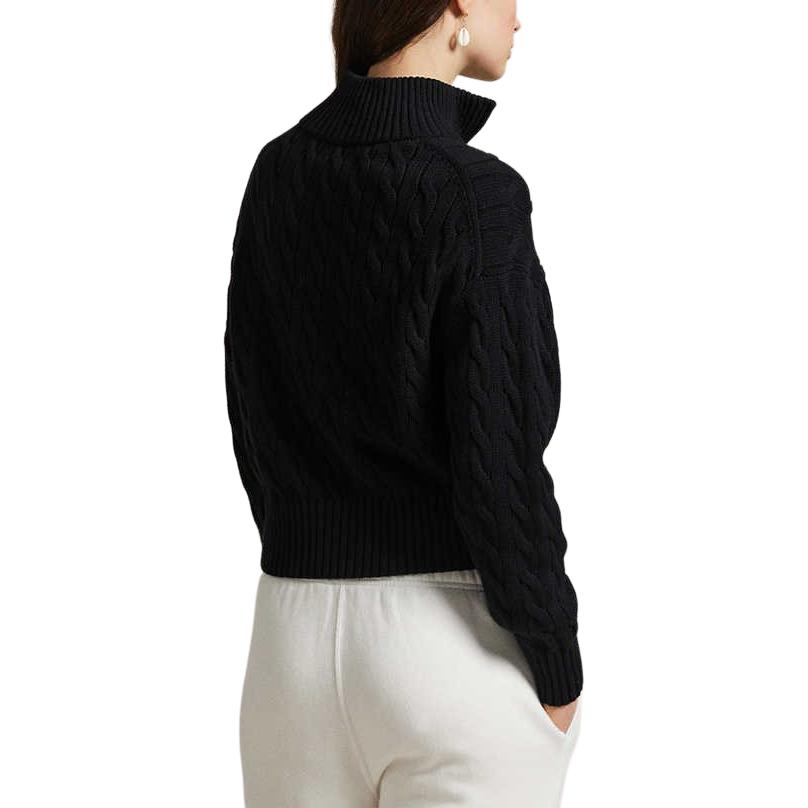 (Women) Polo Ralph Lauren FW25  Black Cable Knit Cotton Pullover Sweater. WMPOSWENC021264-001 圖 4