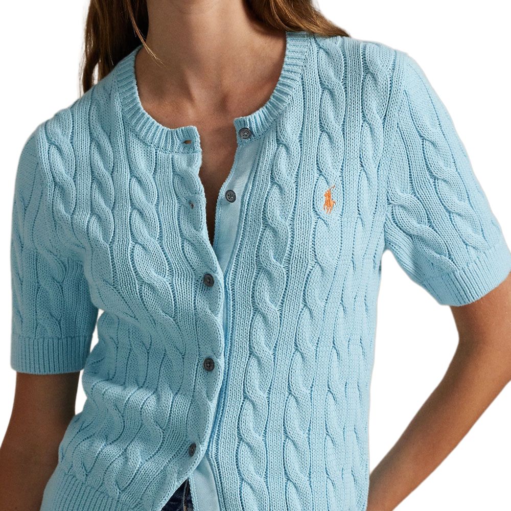Purchase (Women) Polo Ralph Lauren FW25 Petite Pony Embroidered Knit Short Sleeve Top Women. WMPOSWENDW20446-400