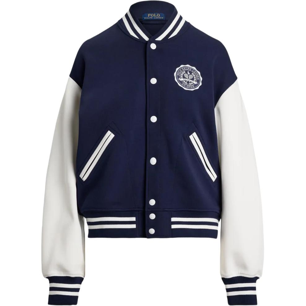 (Women) Polo Ralph Lauren FW25 US Open Patch Reversible Knit Bomber Jacket Women 211A89224-001