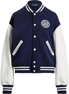 (Women) Polo Ralph Lauren FW25 US Open Patch Reversible Knit Bomber Jacket Women 211A89224-001 Buy (Women) Polo Ralph Lauren FW25 US Open Patch Reversible Knit Bomber Jacket Women 211A89224-001