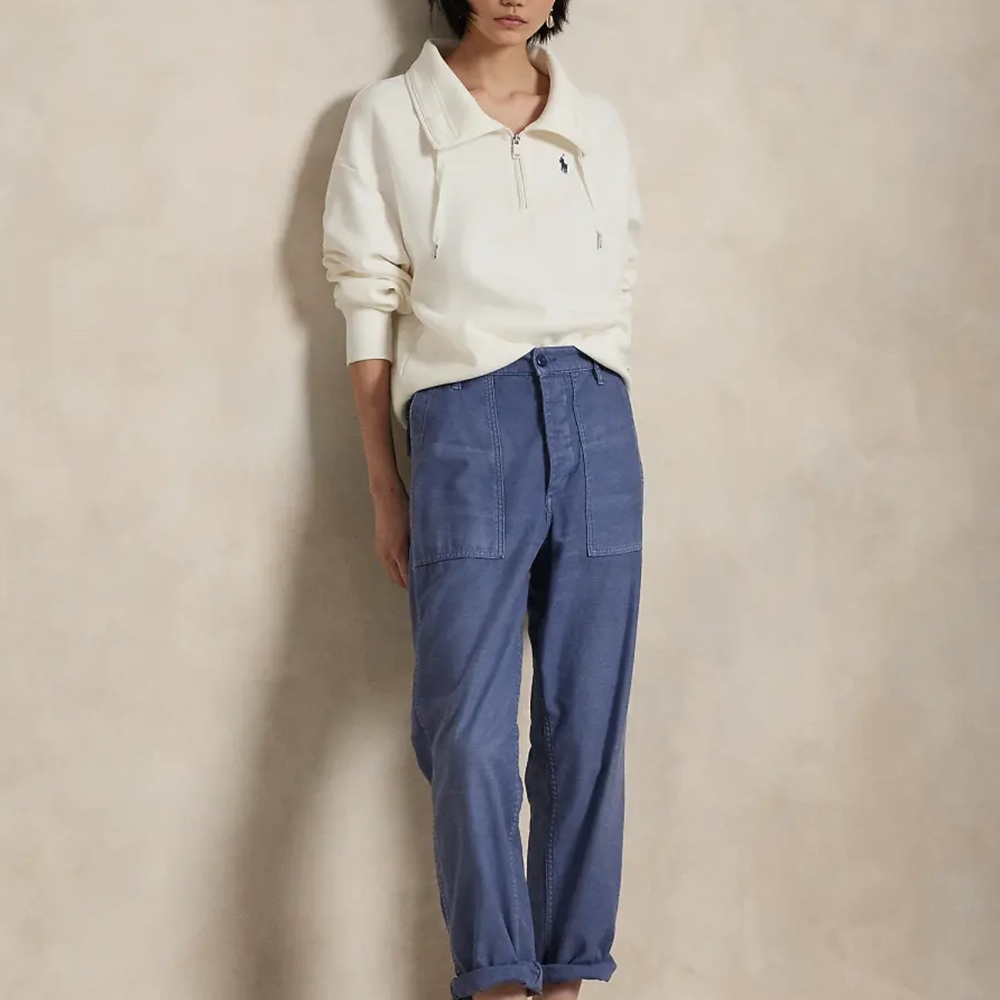 (Women) Polo Ralph Lauren Half-Zip Sweater Embroidered Logo Off-White WMPOKNINAD2002-OFF-WHITE 圖 5