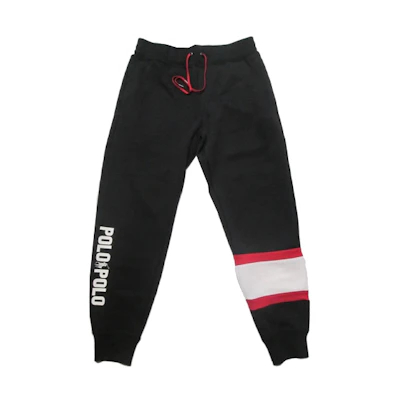 (Women) Polo Ralph Lauren Letter Print Mid-Waist Knit Joggers Black 211888338-002