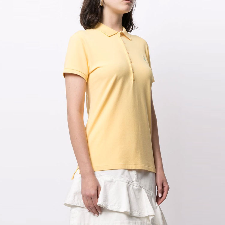 Purchase (Women) Polo Ralph Lauren Logo Embroidered  Polo Shirt Yellow. 211505654155