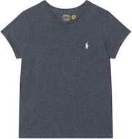 (Women) Polo Ralph Lauren Logo Embroidered Solid Casual Crewneck Tee Dark Grey 211682521-035 (Women) Polo Ralph Lauren Logo Embroidered Solid Casual Crewneck Tee Dark Grey 211682521-035