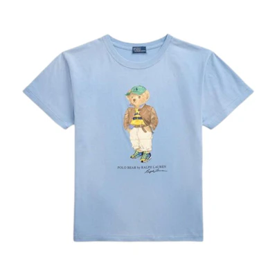 (Women) Polo Ralph Lauren Logo Loose Fit Crew Neck T-Shirt Women’s Light Blue. WMPOKNINCU21167-400
