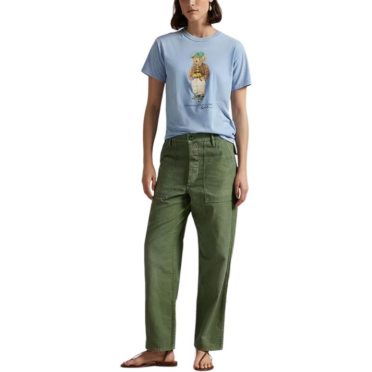 (Women) Polo Ralph Lauren Logo Loose Fit Crew Neck T-Shirt Women’s Light Blue. WMPOKNINCU21167-400 圖 3