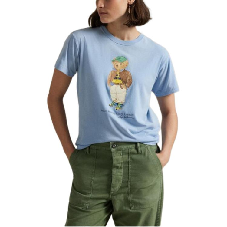 (Women) Polo Ralph Lauren Logo Loose Fit Crew Neck T-Shirt Women’s Light Blue. WMPOKNINCU21167-400 圖 5