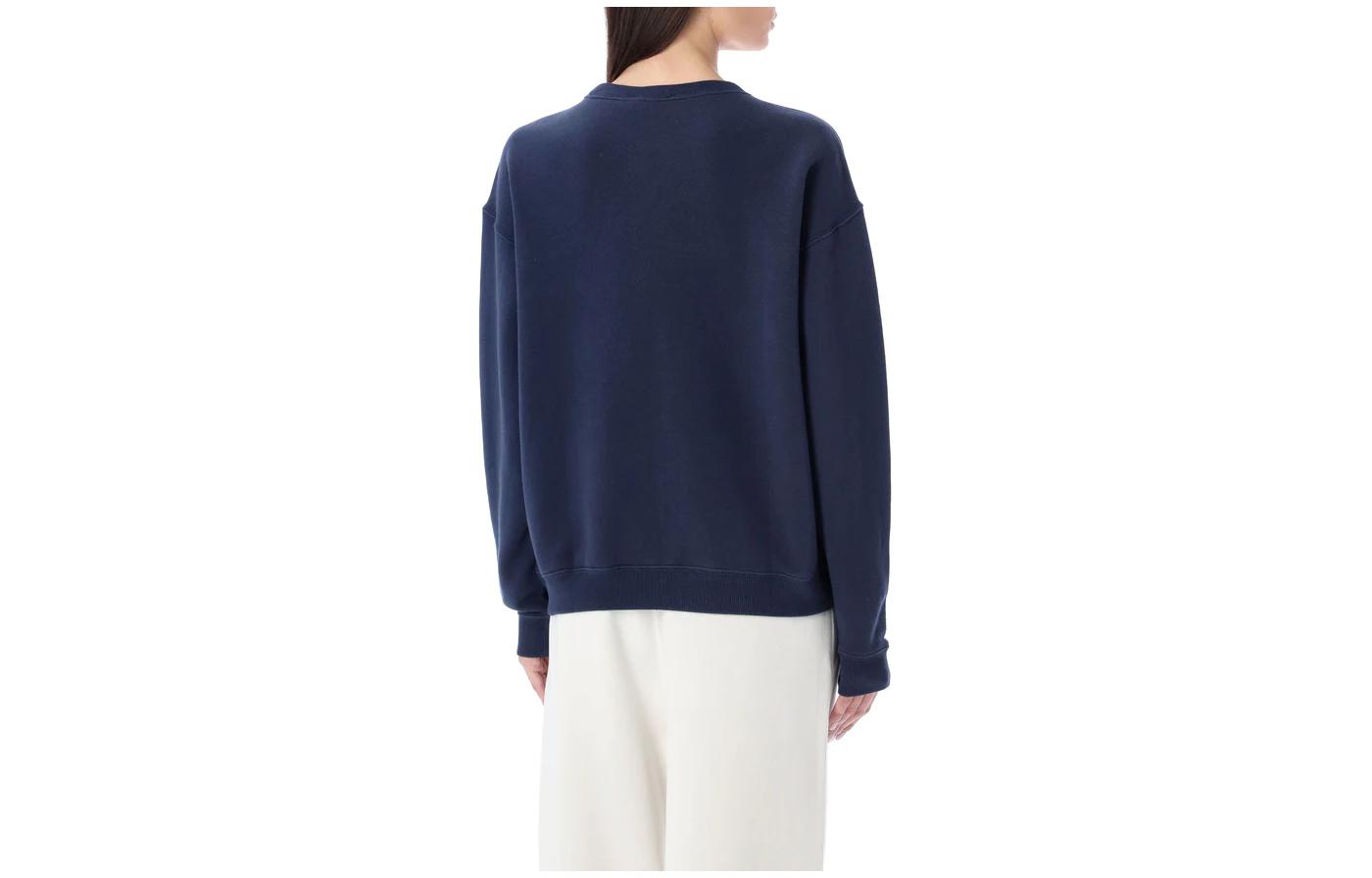 (Women) Polo Ralph Lauren Navy Blue Logo Embroidered Crewneck Sweatshirt 211943006-002 圖 3