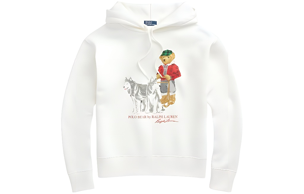 (Women) Polo Ralph Lauren Oversized Animal Print Hoodie - White 211916108-001