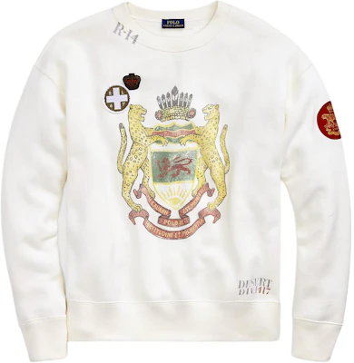 (W) Polo Ralph Lauren Oversized Vintage Patch Crewneck Fleece Sweatshirt Beige WMPOKNIN6820120-100 Order (W) Polo Ralph Lauren Oversized Vintage Patch Crewneck Fleece Sweatshirt Beige WMPOKNIN6820120-100