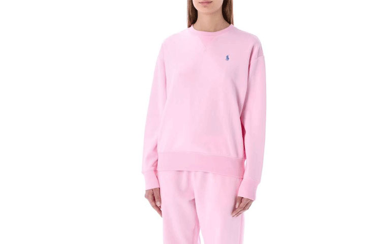 Order (W) Polo Ralph Lauren Baju Panjang Logo Pink Crewneck Sweatshirt 211780304-016