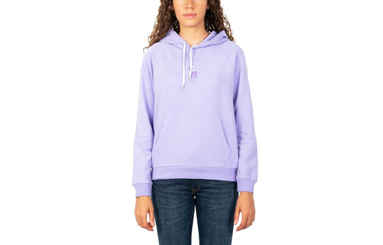 Order (W) Polo Ralph Lauren 紫色纯色休闲连帽衫套头衫 211838143-004
