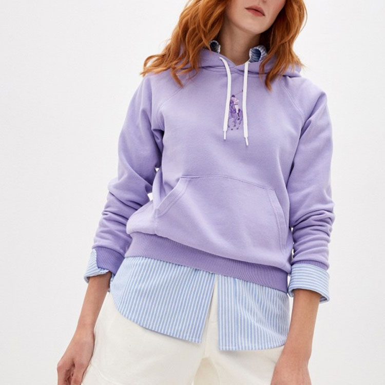 Shop (W) Polo Ralph Lauren 紫色纯色休闲连帽衫套头衫 211838143-004