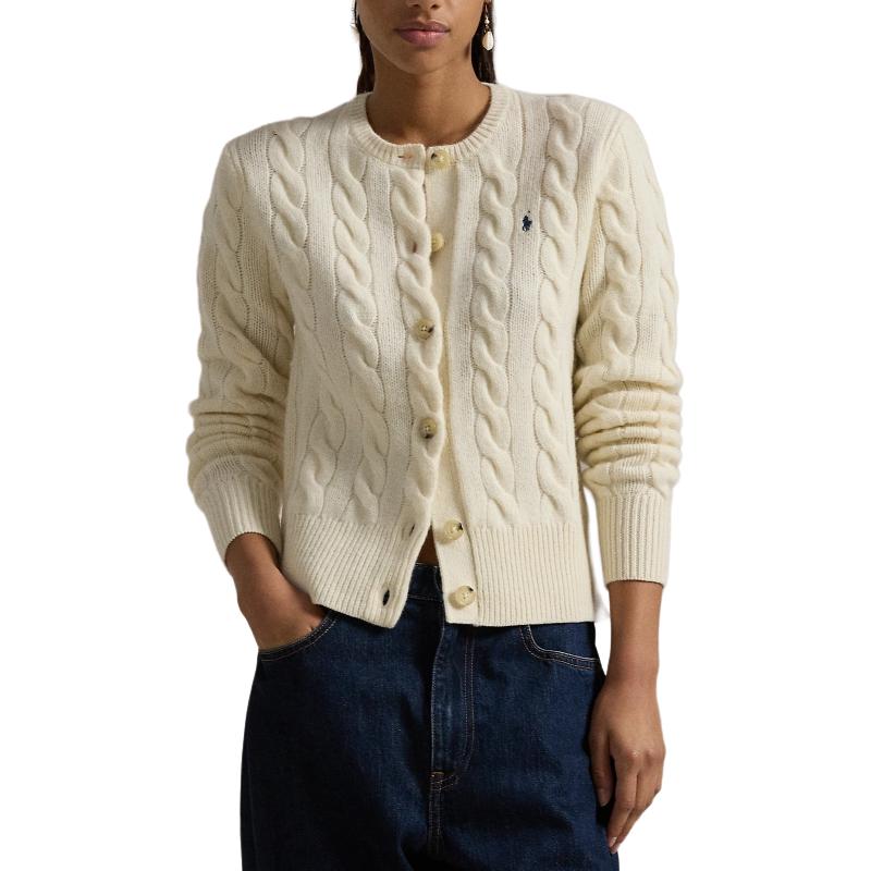 (Women) Polo Ralph Lauren Qixi FW24  Slim Fit Crewneck Buttoned Sweater Cream WMPOSWENDW20173-100 圖 4