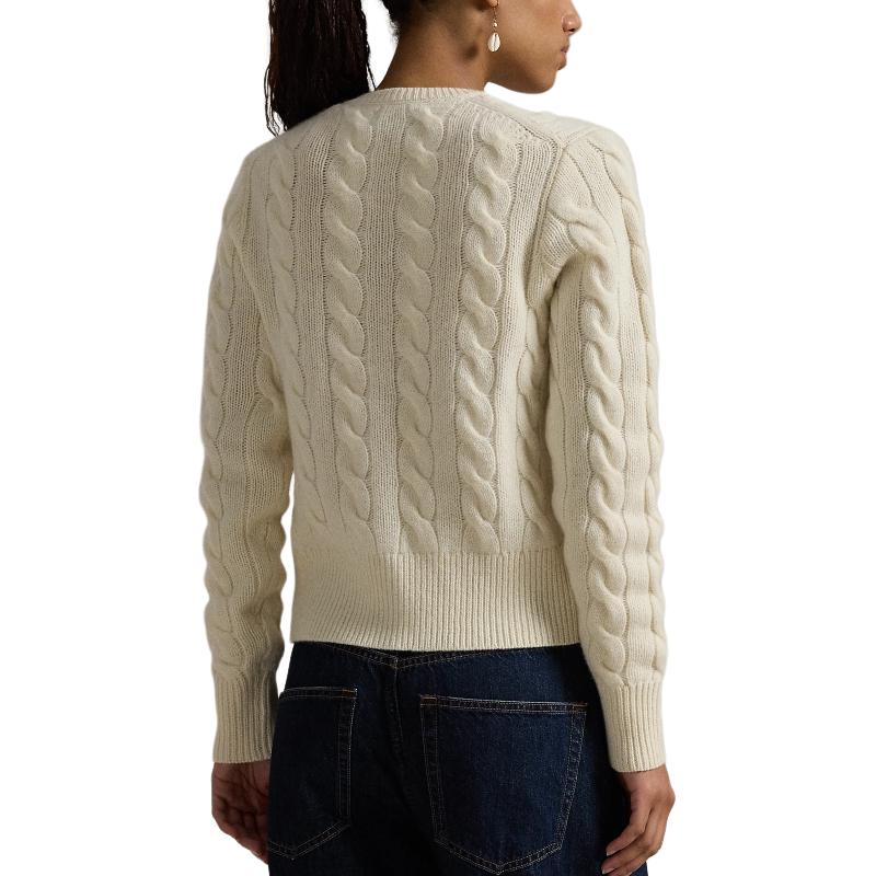 (Women) Polo Ralph Lauren Qixi FW24  Slim Fit Crewneck Buttoned Sweater Cream WMPOSWENDW20173-100 圖 5