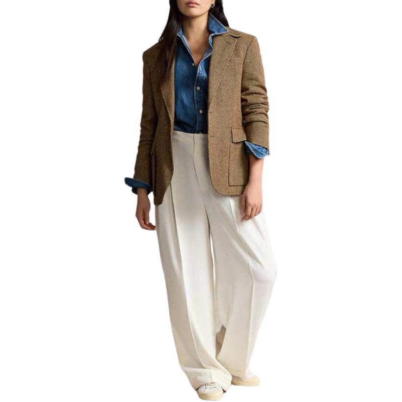 (Women) Polo Ralph Lauren Slim Fit Cotton Long Sleeve Shirt  Blue WMPOSHTNDO20812-400 圖 3