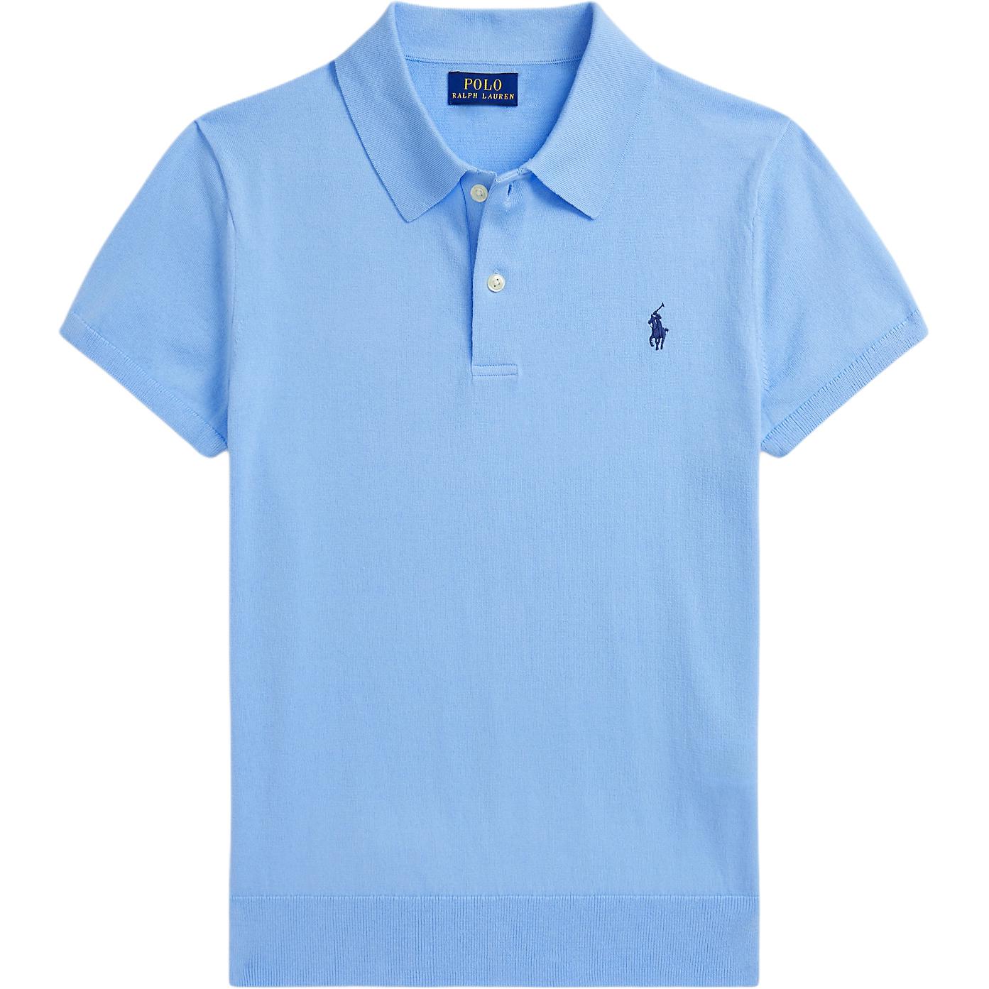 (Women) Polo Ralph Lauren Slim Fit Cotton Short Sleeve Knit Polo Shirt Women Blue WMPOSWENC021250-450 圖 2