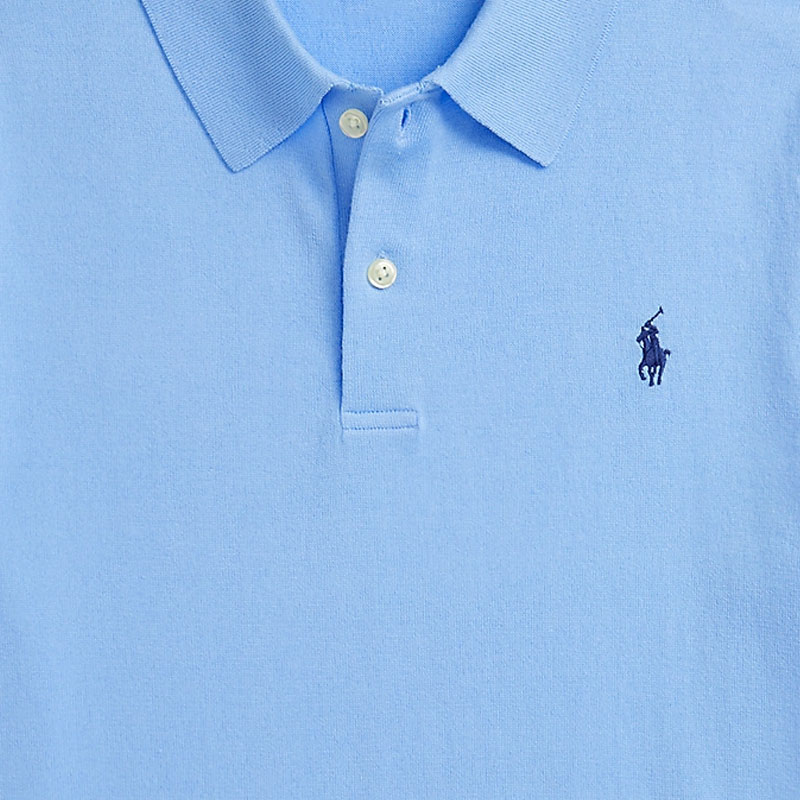 (Women) Polo Ralph Lauren Slim Fit Cotton Short Sleeve Knit Polo Shirt Women Blue WMPOSWENC021250-450 圖 4