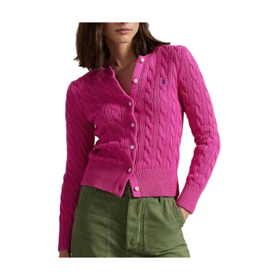 (Women) Polo Ralph Lauren Slim Fit Knit Cardigan Long Sleeve Purple 211891643-019