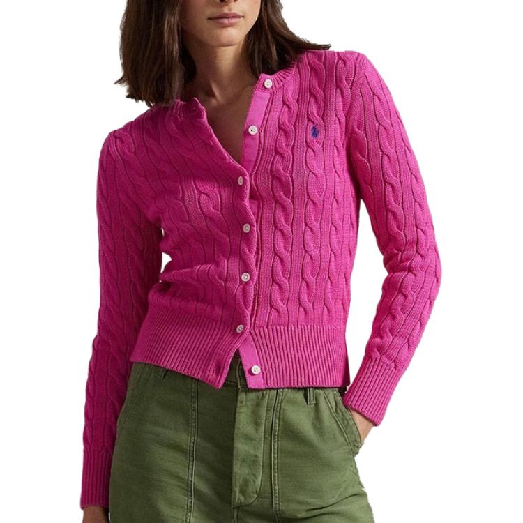 Order (W) Polo Ralph Lauren 細身合身針織外套長袖 紫色 211891643-019