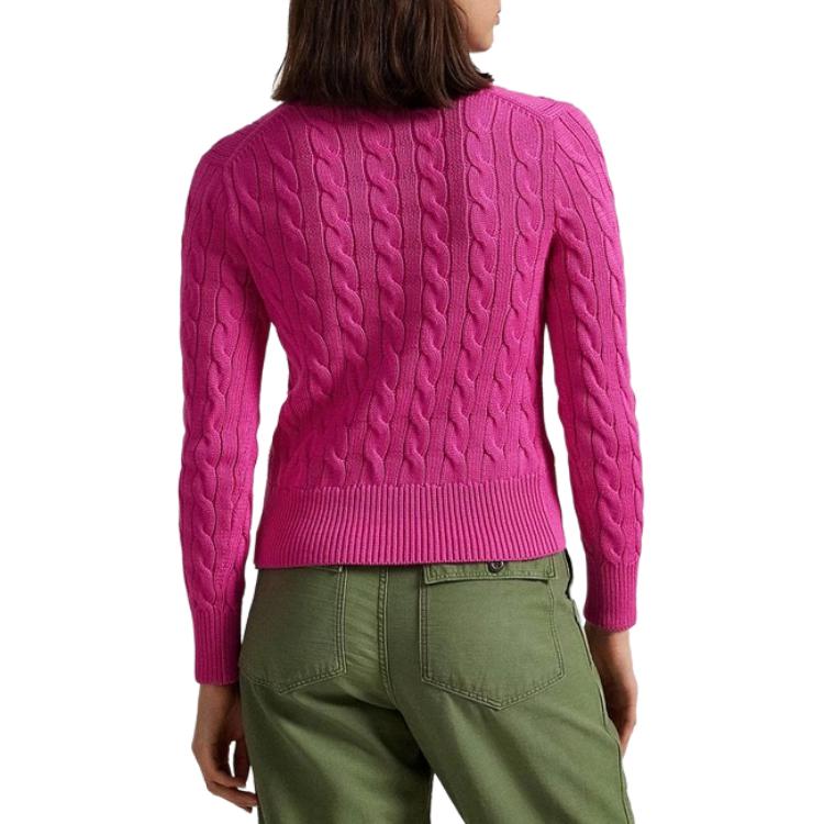 Lookbook (W) Polo Ralph Lauren 細身合身針織外套長袖 紫色 211891643-019