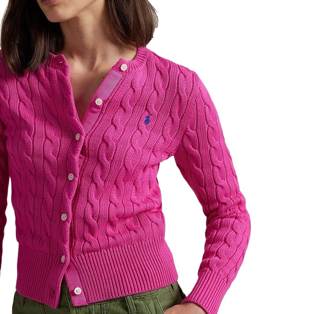 Purchase (W) Polo Ralph Lauren 細身合身針織外套長袖 紫色 211891643-019