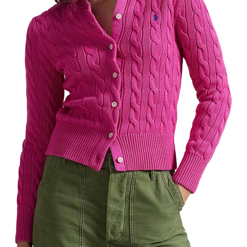 Details for (W) Polo Ralph Lauren 細身合身針織外套長袖 紫色 211891643-019