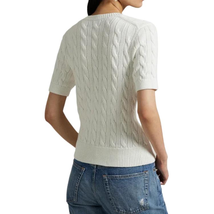 Details for (W) Polo Ralph Lauren 修身款纯白色短袖针织衬衫 211966720-001