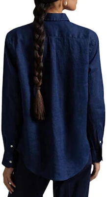 (W) Polo Ralph Lauren 女士藍色長袖純色扣襟襯衫 WMPOSHTNDO20763-410 Purchase (W) Polo Ralph Lauren 女士藍色長袖純色扣襟襯衫 WMPOSHTNDO20763-410