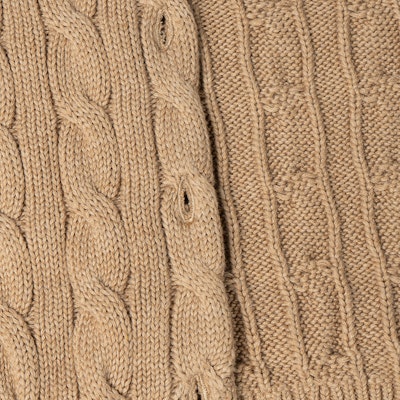 (W) Suéter Marrón de Punto Cableado Sólido Polo Ralph Lauren con Bordado (Mujer). 211839418-006 Details for (W) Suéter Marrón de Punto Cableado Sólido Polo Ralph Lauren con Bordado (Mujer). 211839418-006