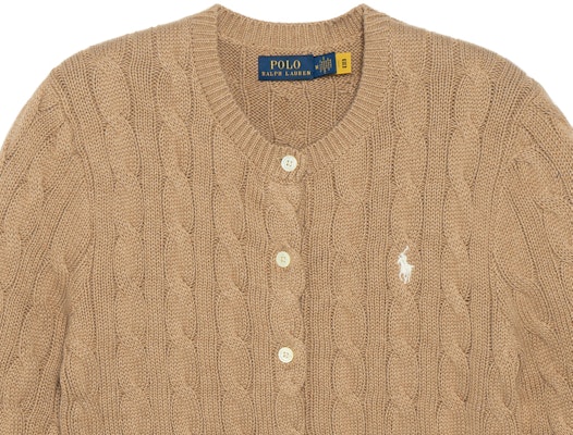 (W) Suéter Marrón de Punto Cableado Sólido Polo Ralph Lauren con Bordado (Mujer). 211839418-006 Cheap (W) Suéter Marrón de Punto Cableado Sólido Polo Ralph Lauren con Bordado (Mujer). 211839418-006