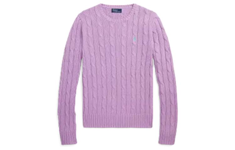 (Women) Polo Ralph Lauren Solid Cable Knit Sweater  Purple. WMPOSWENC020691-500 圖 2