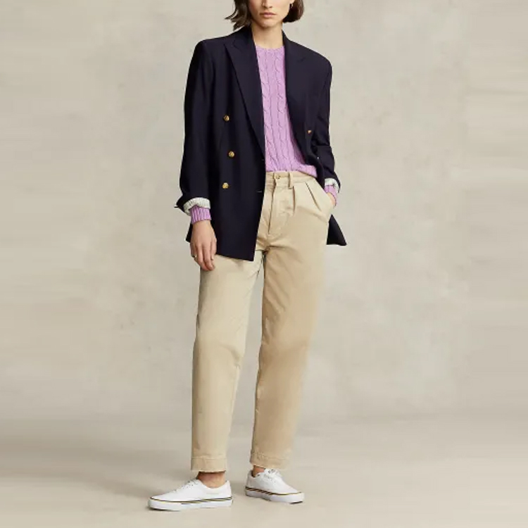 (Women) Polo Ralph Lauren Solid Cable Knit Sweater  Purple. WMPOSWENC020691-500 圖 3