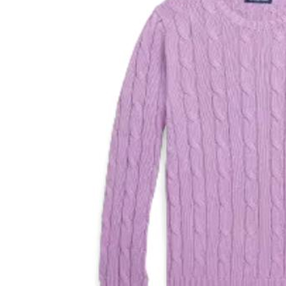 (Women) Polo Ralph Lauren Solid Cable Knit Sweater  Purple. WMPOSWENC020691-500 圖 7