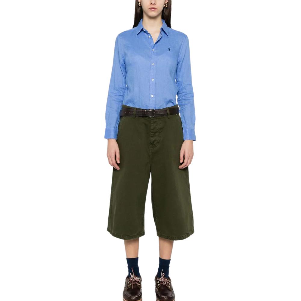 (Women) Polo Ralph Lauren Solid Color Long Sleeve Shirt Women’s Blue. 211970730-006 圖 4