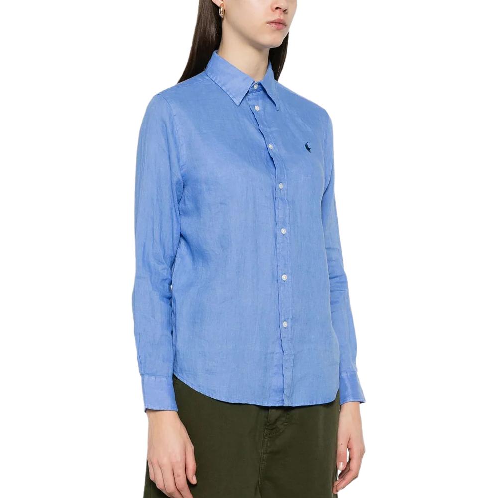 (Women) Polo Ralph Lauren Solid Color Long Sleeve Shirt Women’s Blue. 211970730-006 圖 6