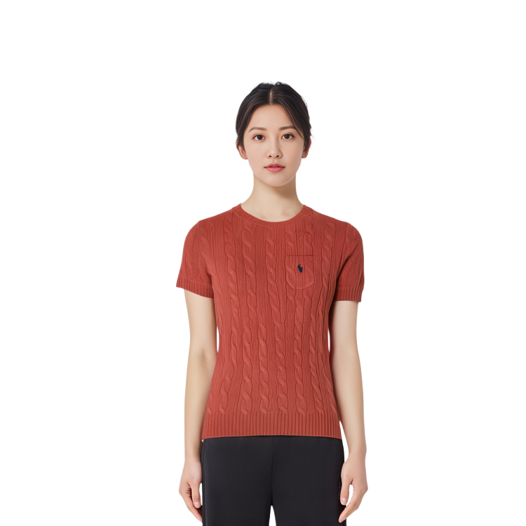 (Women) Polo Ralph Lauren Solid Crewneck Short-Sleeve Sweater Red (). 211910423-002 圖 4